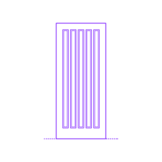 Buildings Exterior Doors Solid Entry Door Vertical 5 Panels Craft Design Svg File, Free Vectors File